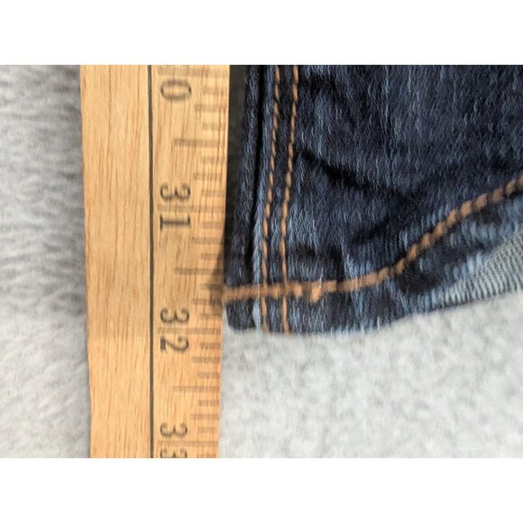 American Eagle Jeans Womens Size 4 Blue Aritst Curvy Flare Embroidered Whiskers - Picture 7 of 16